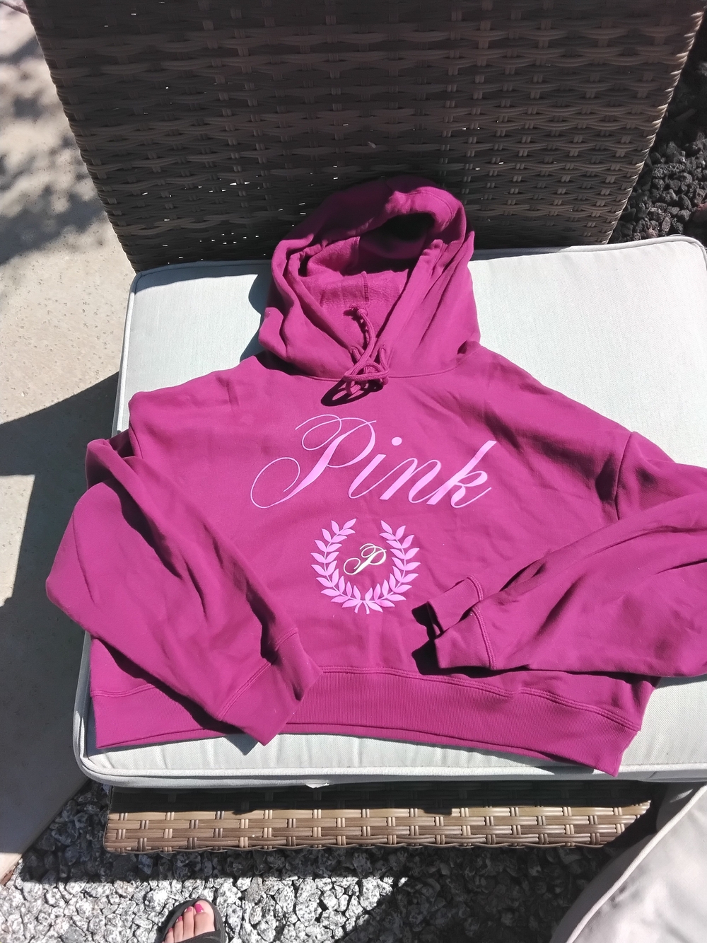 PINK Victoria's Secret Magenta Logo Hoodie - Women's Pullover Sweatshirt